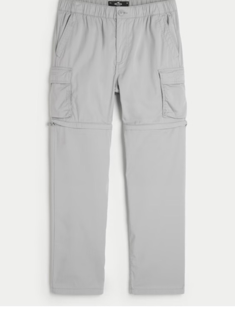 Hollister Light Gray Men's Zip-Off Cargo Pants